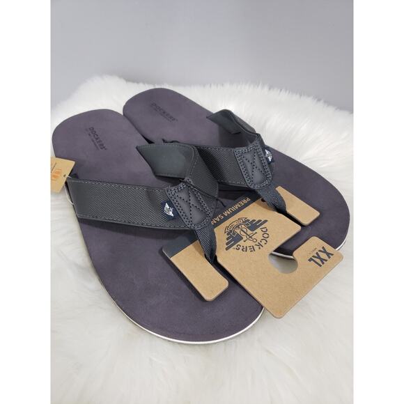 NEW Dockers Premium Mens Sandals Flip-Flops Brown‎ Size XXL 14 - Picture 1 of 5